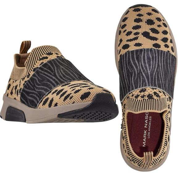 NEW Mark Nason x Skechers Modern Jogger Cheetah Mesh Knit Slip-on Sneakers NIB 6 - Picture 5 of 16
